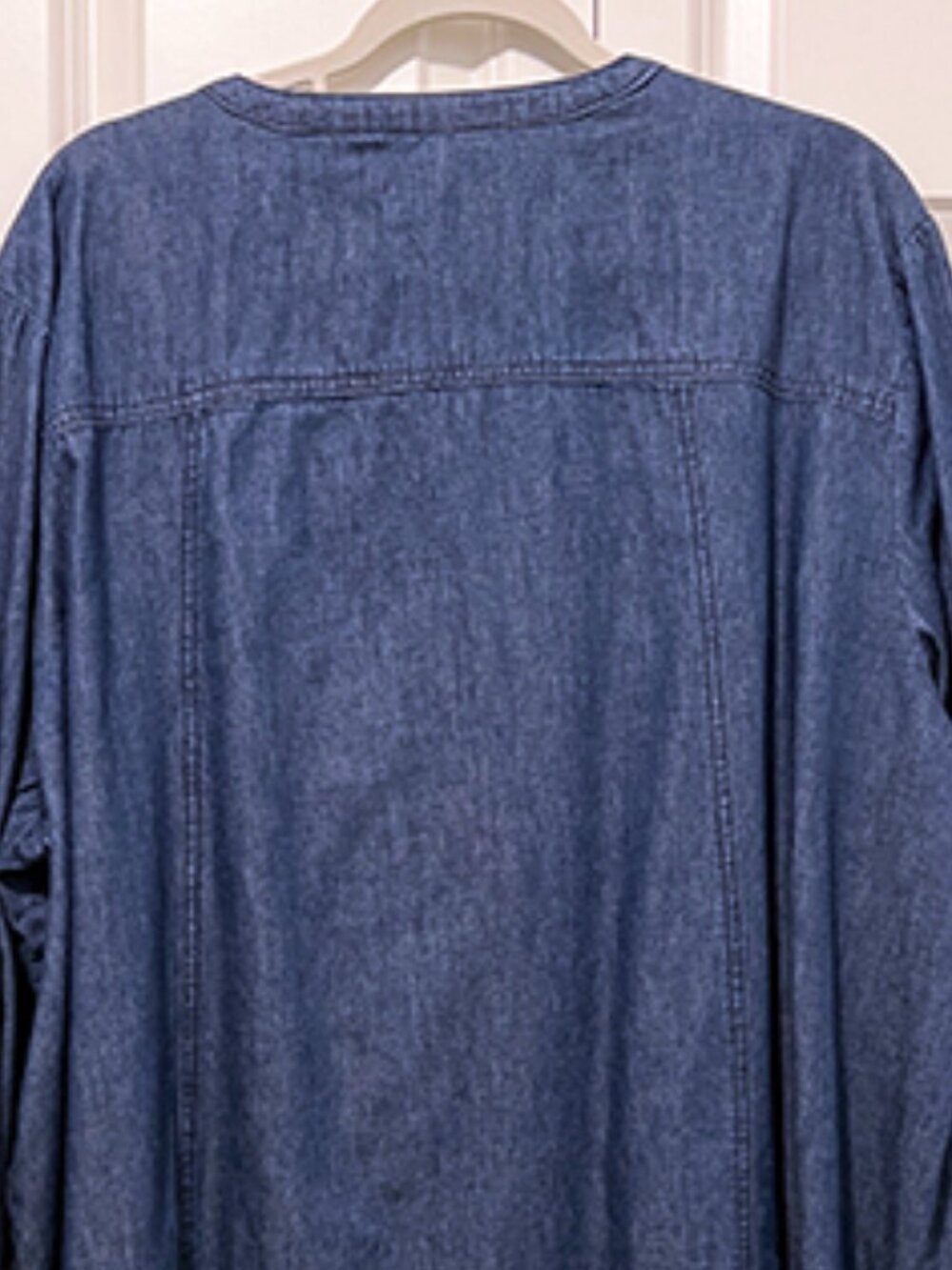 Ellos | Plus Size Blue Denim Tunic Button Front [2X] | NWOT - Picture 7 of 8